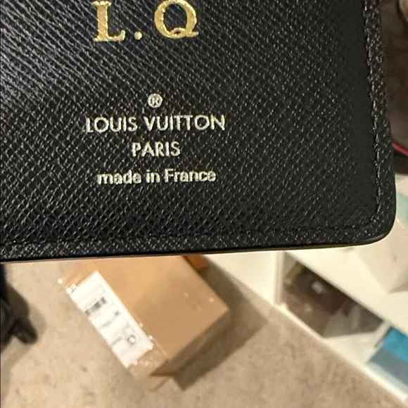 Louis Vuitton Caviar Black Leather Long Wallet